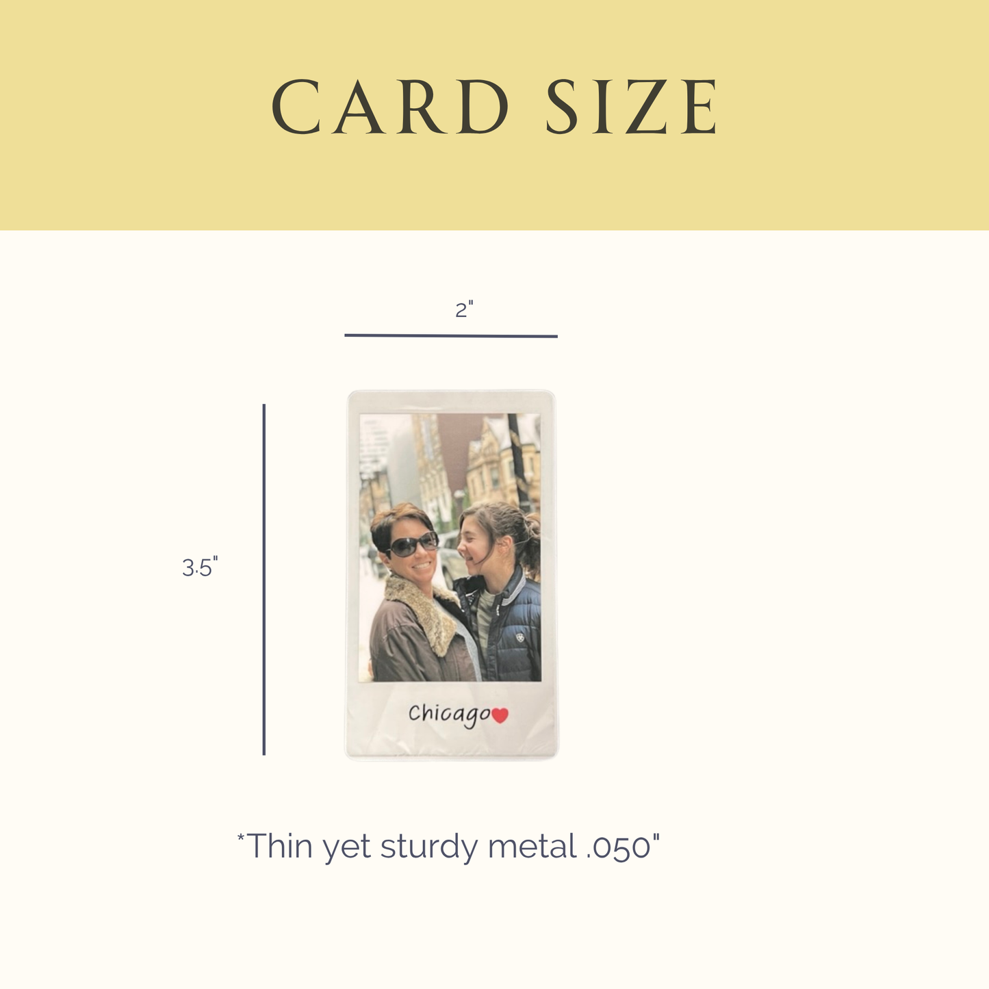 Personalized Polaroid-Style Metal Wallet Card