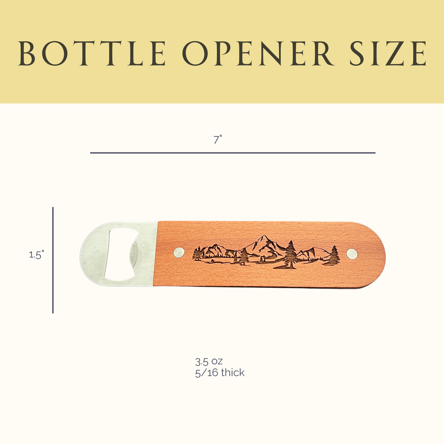 Personalized Wood & Stainless Steel Bottle Opener