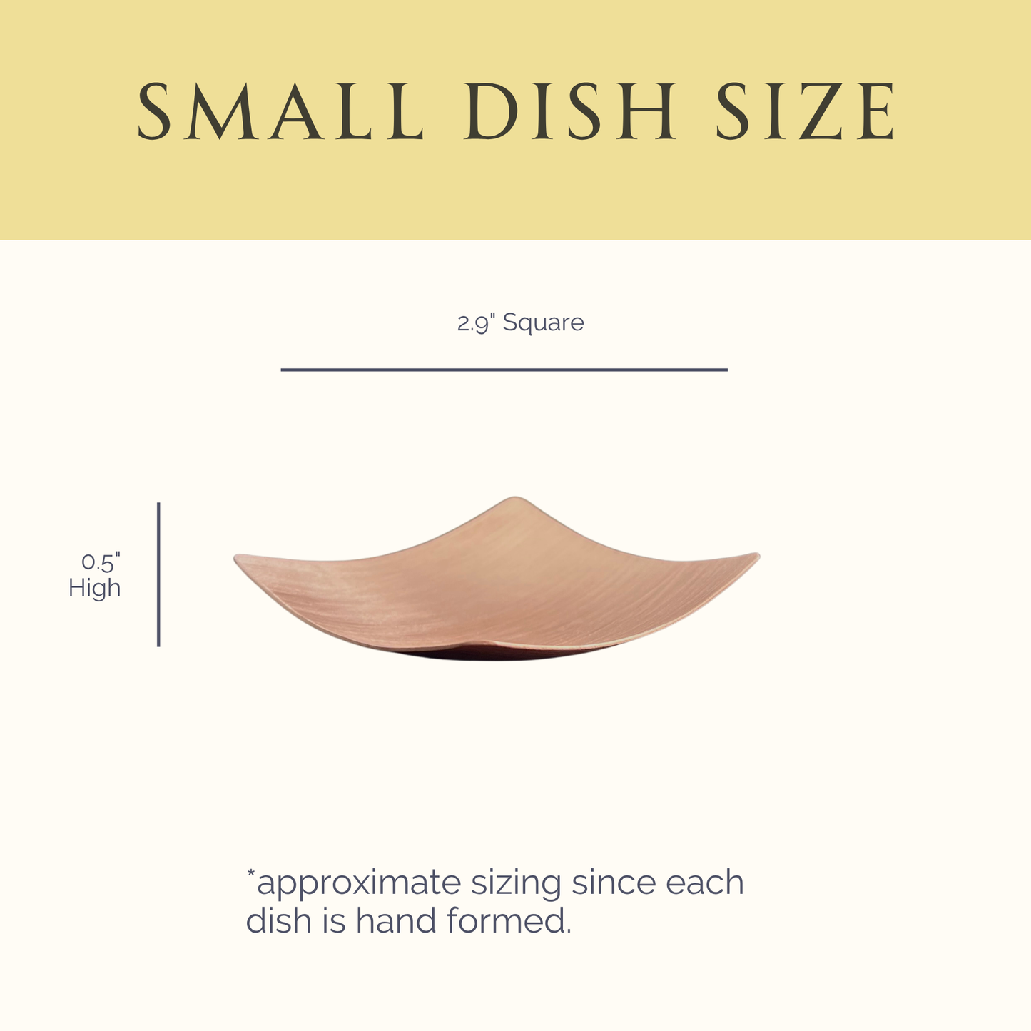 3" Square Copper Ring Dish - Brushed Finish
