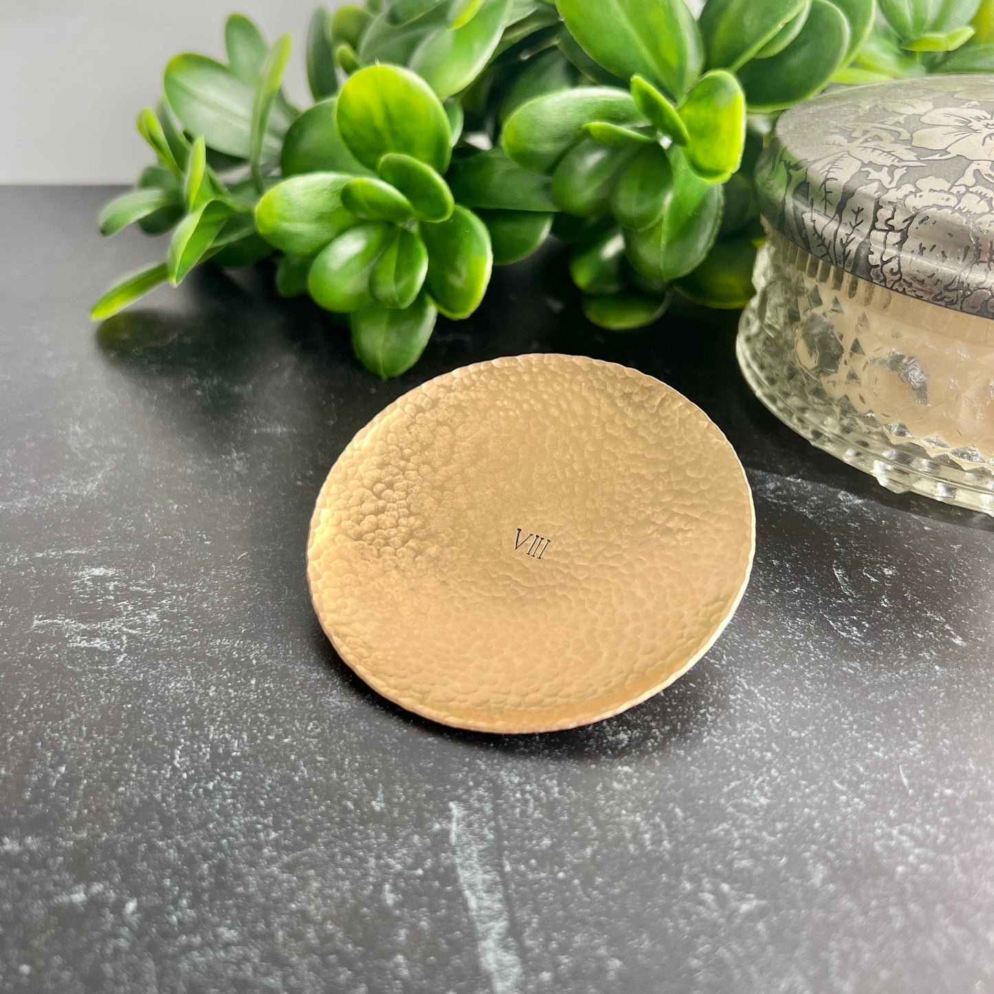 Personalized Handcrafted Bronze Ring Dish