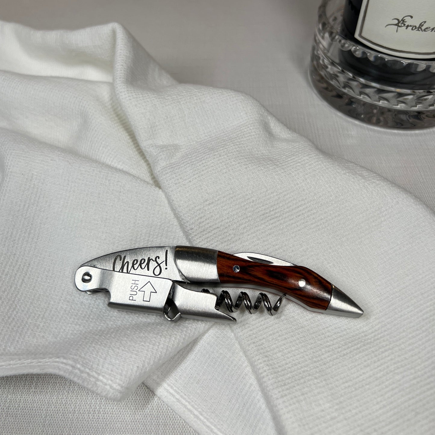 Premium Stainless Steel Professional Series Corkscrew with Personalized Engraving