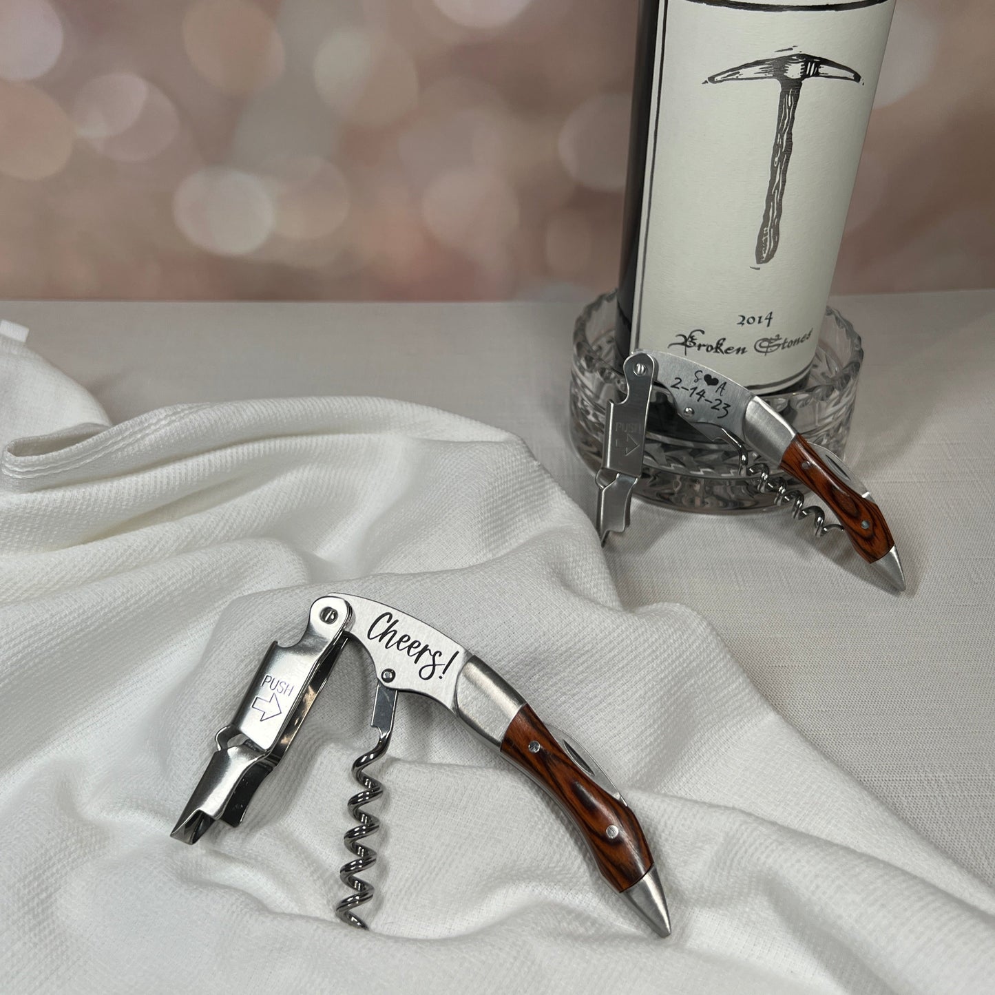 Premium Stainless Steel Professional Series Corkscrew with Personalized Engraving