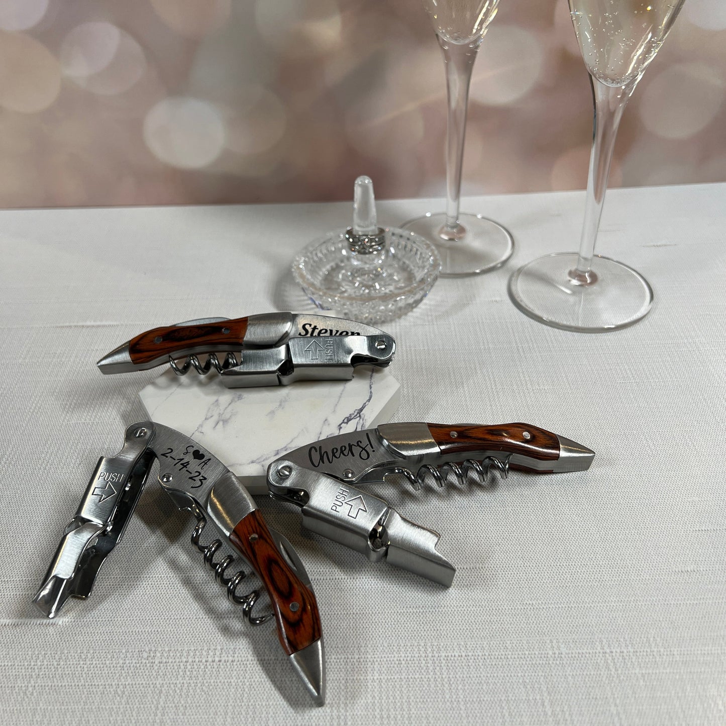 Premium Stainless Steel Professional Series Corkscrew with Personalized Engraving